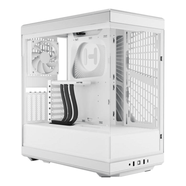 Y40, Tempered Glass, No PSU, ATX, White, Mid Tower Case