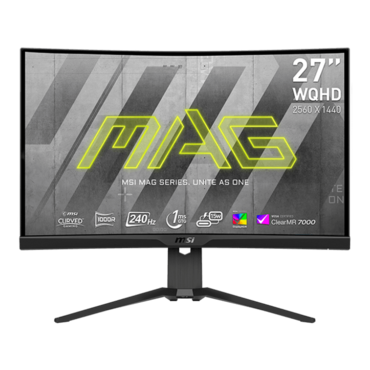 MAG 275CQRXF, 27&quot; Rapid VA, Curved, 2560 x 1440 (QHD), 1 ms, 240Hz, Gaming Monitor
