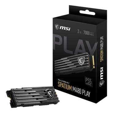 2TB SPATIUM M480 PRO PLAY, w/ Heatsink, 7400 / 7000 MB/s, 3D NAND, PCIe NVMe 4.0 x4, M.2 2280 SSD