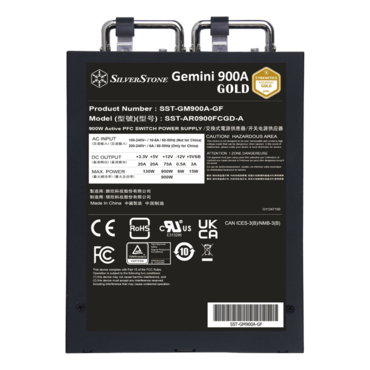 Gemini 900A, 80 PLUS Gold 900W, No Modular, ATX Redundant Power Supply