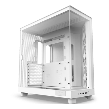H6 Flow, Tempered Glass, No PSU, ATX, Matte White, Mid Tower Case