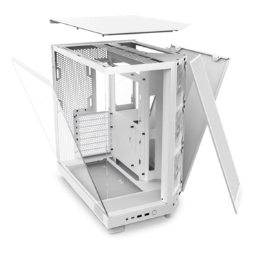 H6 Flow, Tempered Glass, No PSU, ATX, Matte White, Mid Tower Case