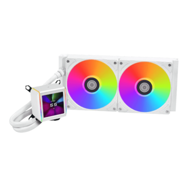 GALAHAD II LCD, White, 280mm Radiator, Liquid Cooling System