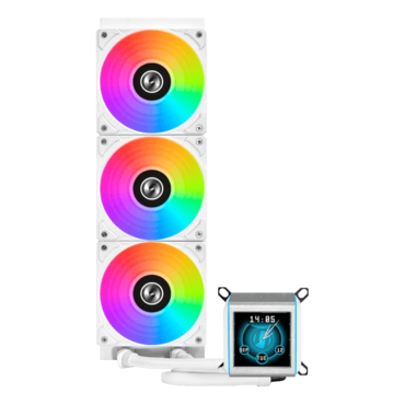 GALAHAD II LCD, White, 360mm Radiator, Liquid Cooling System