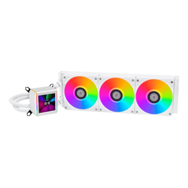 GALAHAD II LCD, White, 360mm Radiator, Liquid Cooling System