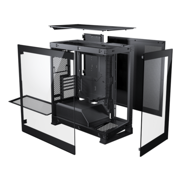 NV5, Tempered Glass, No PSU, E-ATX, Black, Mid Tower Case