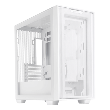 A21, Tempered Glass, No PSU, microATX, White, Mid Tower Case