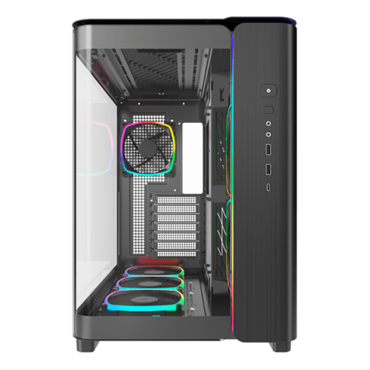 KING 95 PRO, Tempered Glass, No PSU, ATX, Black, Mid Tower Case