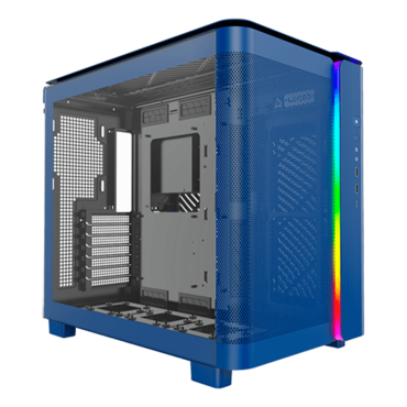 KING 95, Tempered Glass, No PSU, ATX, Prussian Blue, Mid Tower Case