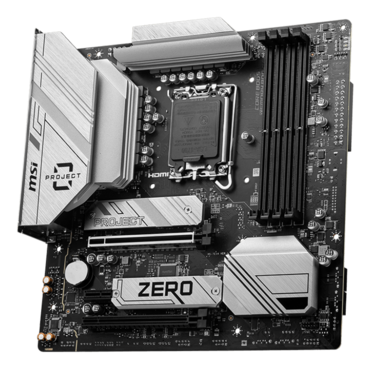 B760M PROJECT ZERO, Intel® Z760M Chipset, LGA 1700, microATX Motherboard