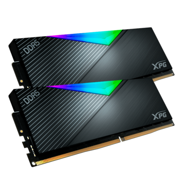 64GB (2 x 32GB) Lancer RGB DDR5 6400MT/s, CL32, Black, RGB LED, DIMM Memory