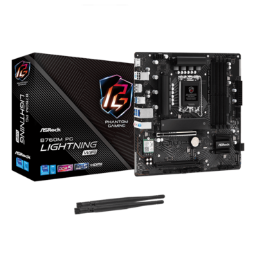 B760M PG Lightning WiFi, Intel® B760 Chipset, LGA 1700, microATX Motherboard