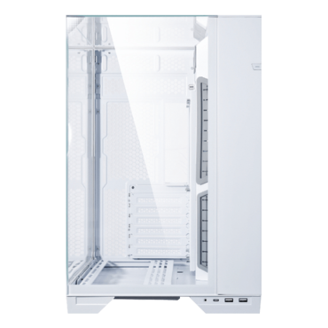 O11 VISION, Tempered Glass, No PSU, E-ATX, White, Mid Tower Case