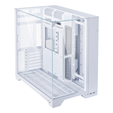 O11 VISION, Tempered Glass, No PSU, E-ATX, White, Mid Tower Case