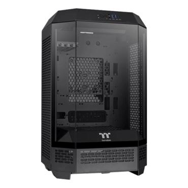 Tower 300, Tempered Glass, No PSU, microATX, Black, Mid Tower Case