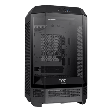Tower 300, Tempered Glass, No PSU, microATX, Black, Mid Tower Case