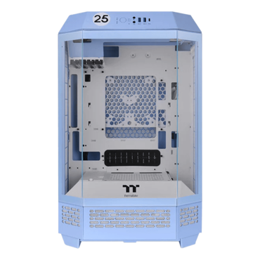 The Tower 300, Tempered Glass, No PSU, microATX, Hydrangea Blue, Mid Tower Case