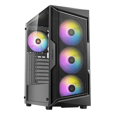 AX61 ELITE, Tempered Glass, No PSU, ATX, Black, Mid Tower Case