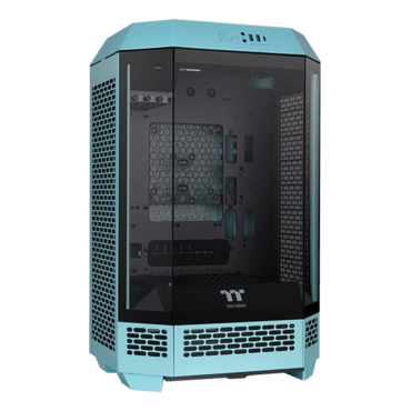 The Tower 300, Tempered Glass, No PSU, microATX, Turquoise, Mid Tower Case