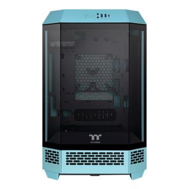 The Tower 300, Tempered Glass, No PSU, microATX, Turquoise, Mid Tower Case
