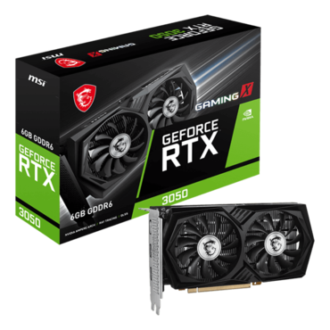 GeForce RTX™ 3050 GAMING X 6G, 1470 - 1507MHz, 6GB GDDR6, Graphics Card