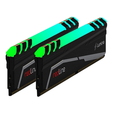 32GB (2 x 16GB) Redline Lumina DDR5 6000MT/s, CL36, Black, RGB LED, DIMM Memory