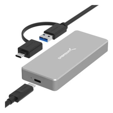 USB-C 3.2 to PCIe NVMe SSD External Hard Drive Enclosure, Gray (EC-NVME)