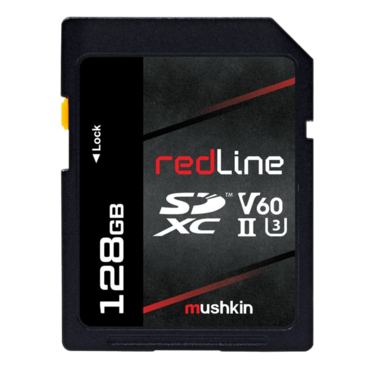 128GB Redline, 280 / 100 MB/s, UHS-II v60 SD, Memory Card - TAA Compliant