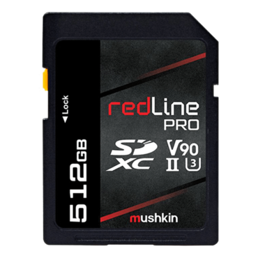 512GB Redline Pro, 280 / 250 MB/s, UHS-II v90 SD, Memory Card - TAA Compliant