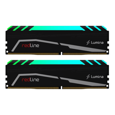 32GB (2 x 16GB) Redline Lumina DDR5 5600MT/s, CL28, Black, RGB LED, DIMM Memory