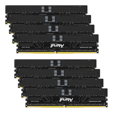 256GB (8 x 32GB) FURY™ Renegade Pro KF560R32RBEK8-256, DDR5 6000MT/s, CL32, 1Rx4, ECC Registered DIMM Memory