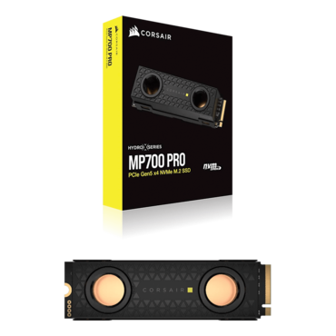 4TB MP700 PRO Hydro X, w/ Heatsink, 12400 / 11800 MB/s, 3D TLC NAND, PCIe NVMe 5.0 x4, M.2 2280 SSD