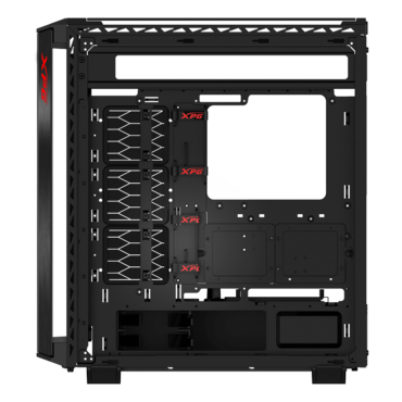 BATTLECRUISER II (with Prime Box), Tempered Glass, No PSU, E-ATX, Black, Mid Tower Case