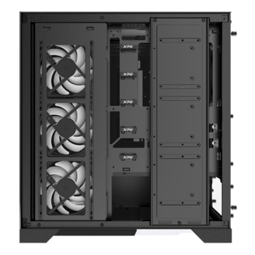 INVADER X, Tempered Glass, No PSU, ATX, Black, Mid Tower Case