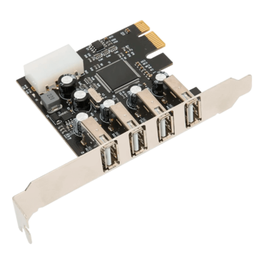 4 X USB2.0 PCI E to USB Expansion Card Hub Adapter, High Performance OHCI Protocol ASIX MCS9990 USB Slot Expansion Card Compatible with for Windows 7/8/10/, for Linux
