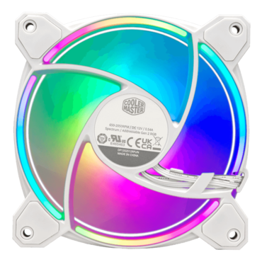 MasterFan MF120 HALO² 3 x 120mm, White, w/ Controller, ARGB LEDs, 2050 RPM, 51.88 CFM, 27 dBA, Cooling Fans