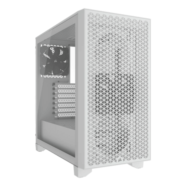 3000D AIRFLOW, Tempered Glass, No PSU, ATX, White, Mid Tower Case