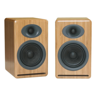 P4-BAM, Wired, Carbonized Bamboo, 2.0 Channel Bookshelf Speakers