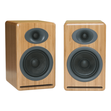 P4-BAM, Wired, Carbonized Bamboo, 2.0 Channel Bookshelf Speakers