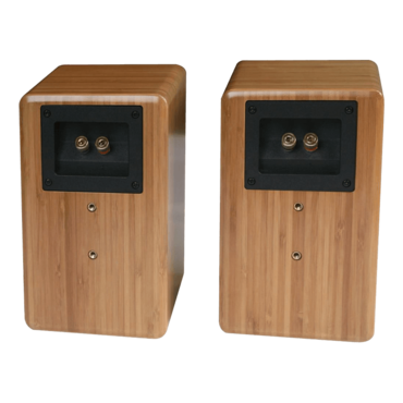 P4-BAM, Wired, Carbonized Bamboo, 2.0 Channel Bookshelf Speakers