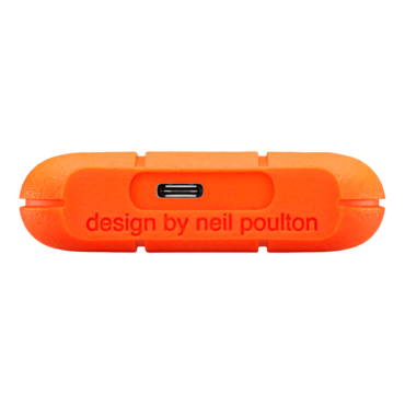1TB LaCie Rugged Mini SSD, Up to 2000 MB/s, USB-C 3.2 Gen 2x2, Orange, External SSD