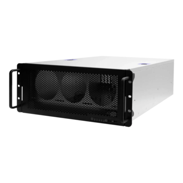 R400LC (Support up to 360mm AIO), 4x 3.5&quot; Internal Bays, No PSU, CEB, Black/Grey, 4U Chassis - TAA Compliant