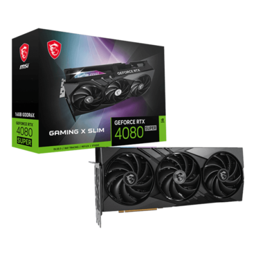GeForce RTX™ 4080 SUPER 16G GAMING X SLIM, 2610 - 2625MHz, 16GB GDDR6X, Graphics Card