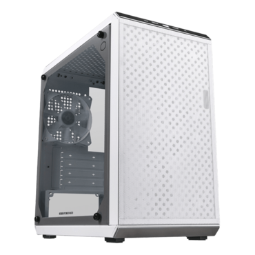 Q300L V2, Tempered Glass, No PSU, microATX, White, Mini Tower Case