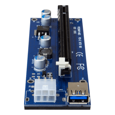 PCI-07 USB 3.0 PCI-E 1X to 16X Riser Card Cable 6 Pin