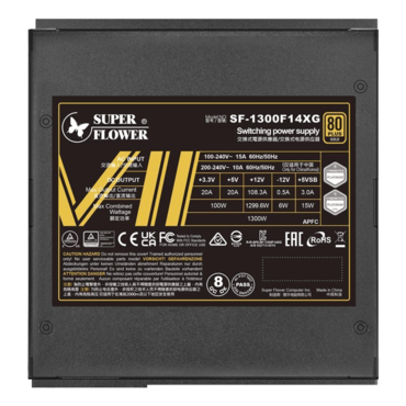 SF-1300F14XG(BK), 80 PLUS Gold 1300W, ECO Mode, Fully Modular, ATX Power Supply
