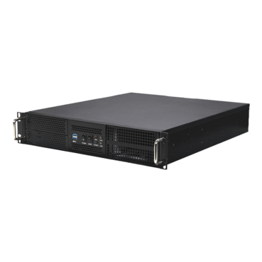 RM-2UWIN525, 2x 5.25&quot; Bays, No PSU, ATX, Black, 2U Chassis