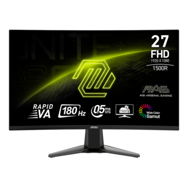 MAG 27C6F, Curved, 27&quot; Rapid VA, 1920 x 1080 (FHD), 0.5 ms, 180Hz, FreeSync™ Gaming Monitor