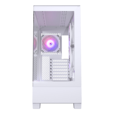 XT View, Tempered Glass, No PSU, E-ATX, White, Mid Tower Case