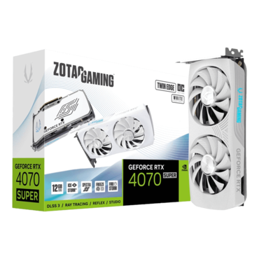 GeForce RTX™ 4070 SUPER GAMING Twin Edge OC White, 1980 - 2490MHz, 12GB GDDR6X, Graphics Card